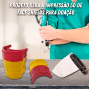 Projeto em parceria doa face shields para o curso de medicina da Ufop Face